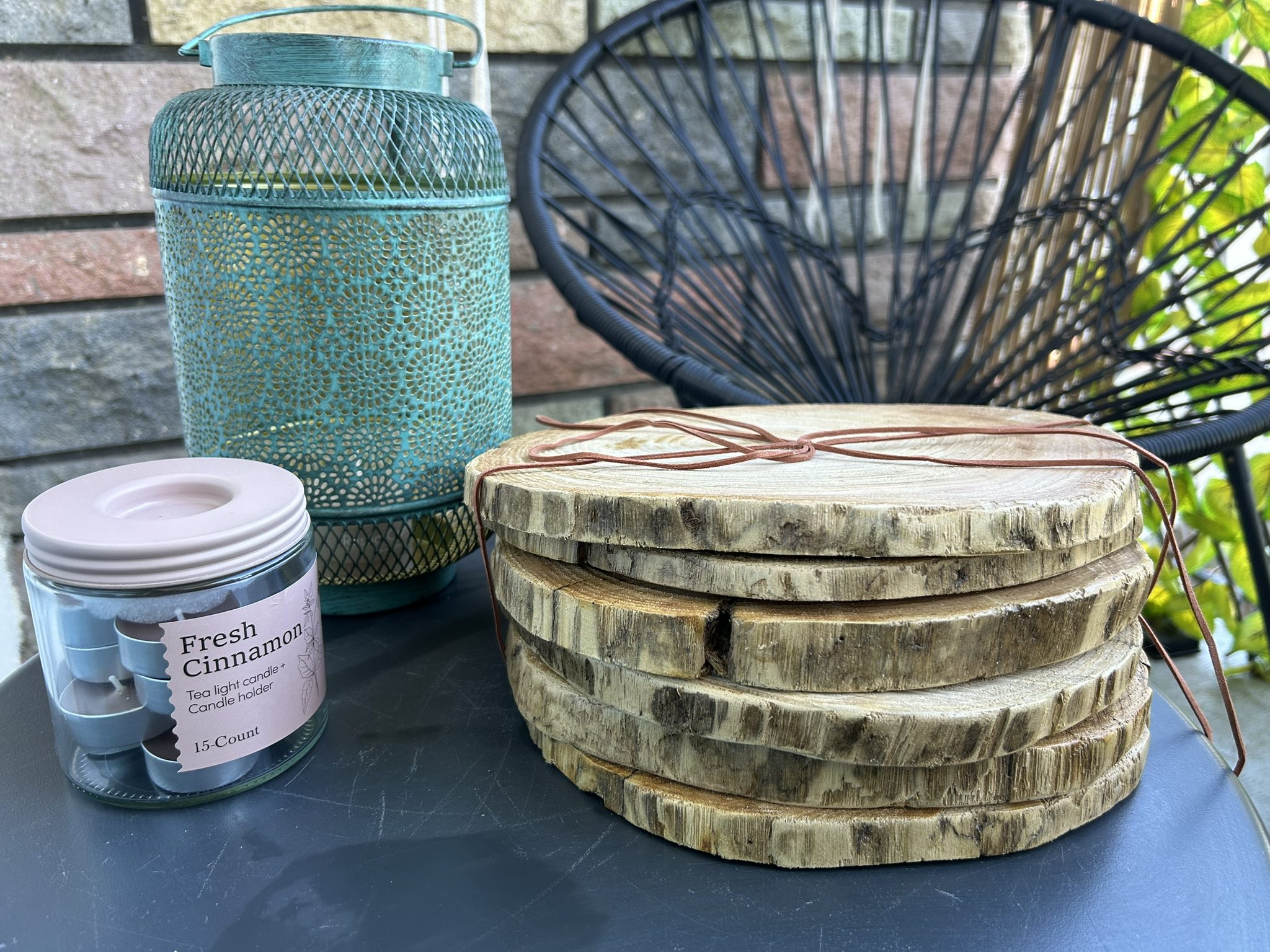 lot de dessous de plat artisanaux en bois flotté pièce unique fait main