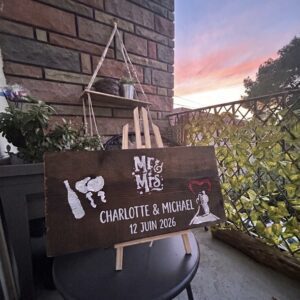 Panneau en bois flotté personnalisé pour événement décoration artisanale naturelle