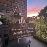 Panneau en bois fait main pour mariage baptême anniversaire décoration bohème