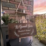 Panneau en bois personnalisé pour décoration de mariage style naturel et bohème
