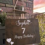 Panneau en bois artisanal pour anniversaire décoration événementielle